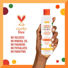 Cantu bottle beside ruler showing 8 fl oz scale and portion clarity benefit
