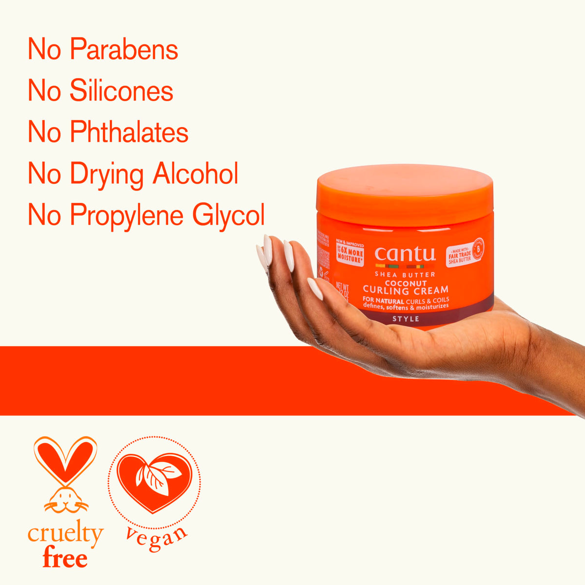 Cantu two tubs side-by-side pack size visual for value and convenience
