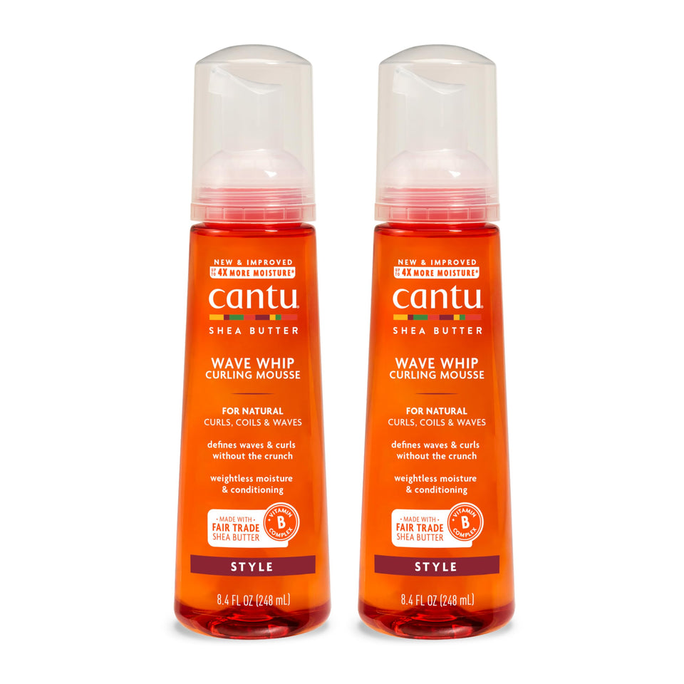 Cantu front packaging showing product for defined waves and moisture
