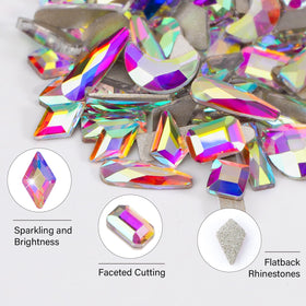 CANVALITE close-up of faceted K9 glass crystals highlighting intense sparkle
