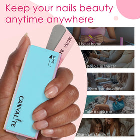 CANVALITE colorful kit array presented as a gift-ready manicure set