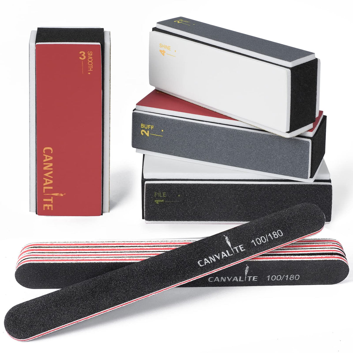 CANVALITE front packaging showing full 9-piece manicure kit and contents benefit
