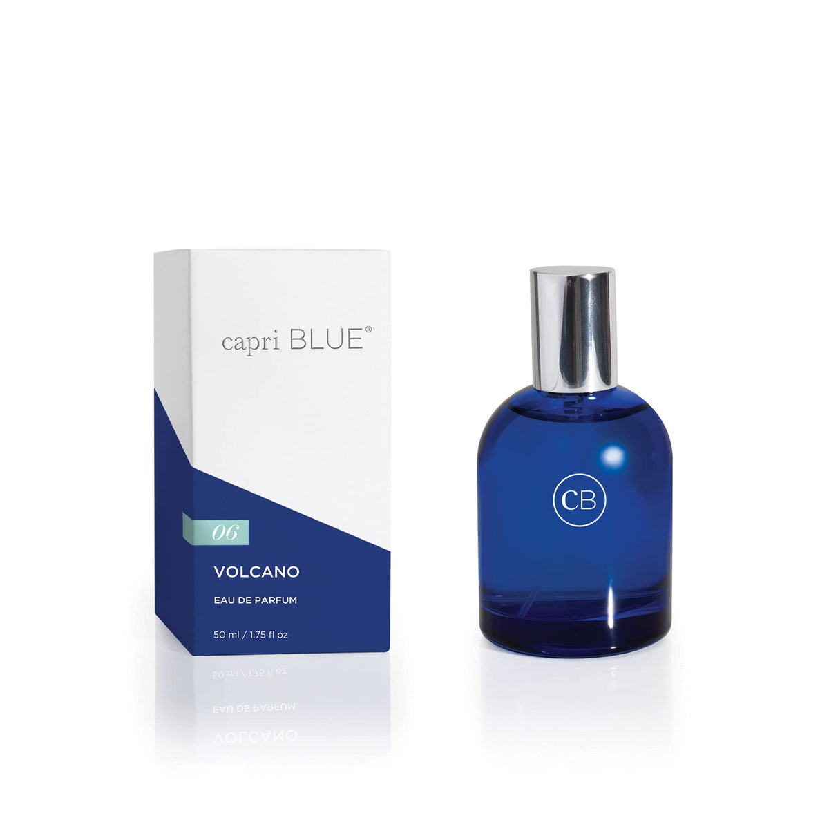 Capri Blue front bottle Volcano showing iconic design and fresh appeal
