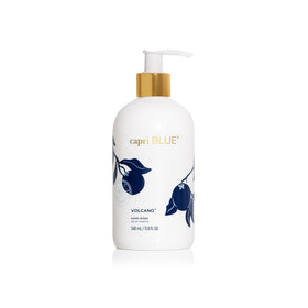 Capri Blue front bottle showing Volcano Flora Edit label and decorative artwork, adds countertop style