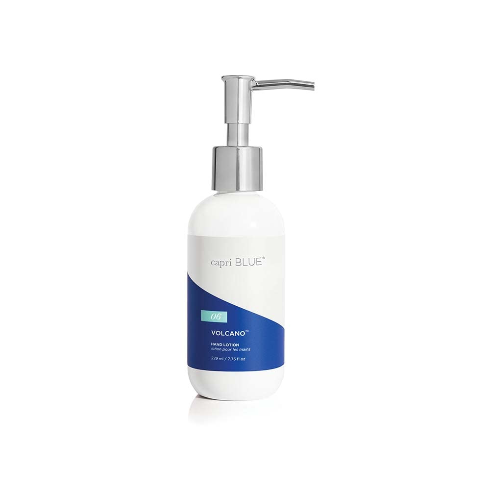 Capri Blue Volcano front pump bottle shows sleek packaging and easy dispensing