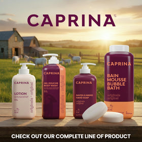 Caprina by Canus bars styled in a bathroom scene conveying everyday family use
