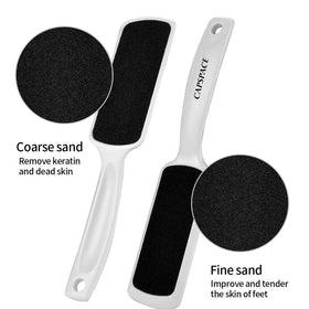 Capspace close-up of micro-sanding rasp surface showing abrasive texture for gentle exfoliation