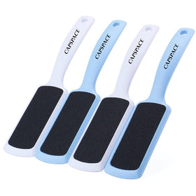 Capspace front view of 4-pack showing double-sided rasp and handles for at-home smoothing