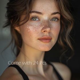 Cardiyar close-up texture of gold and silver glitter freckles for sparkle