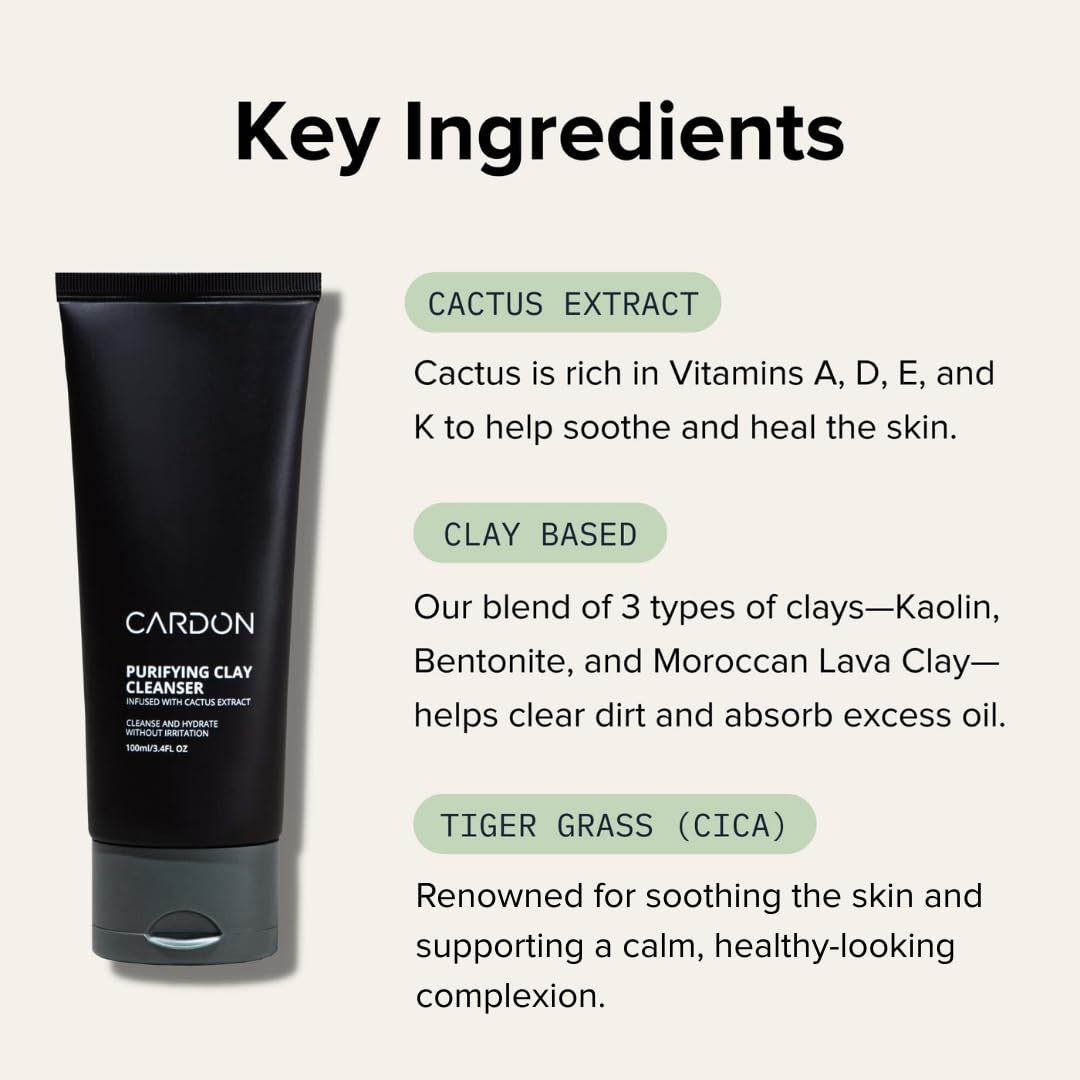 Cardon used as beard wash removing oil and impurities