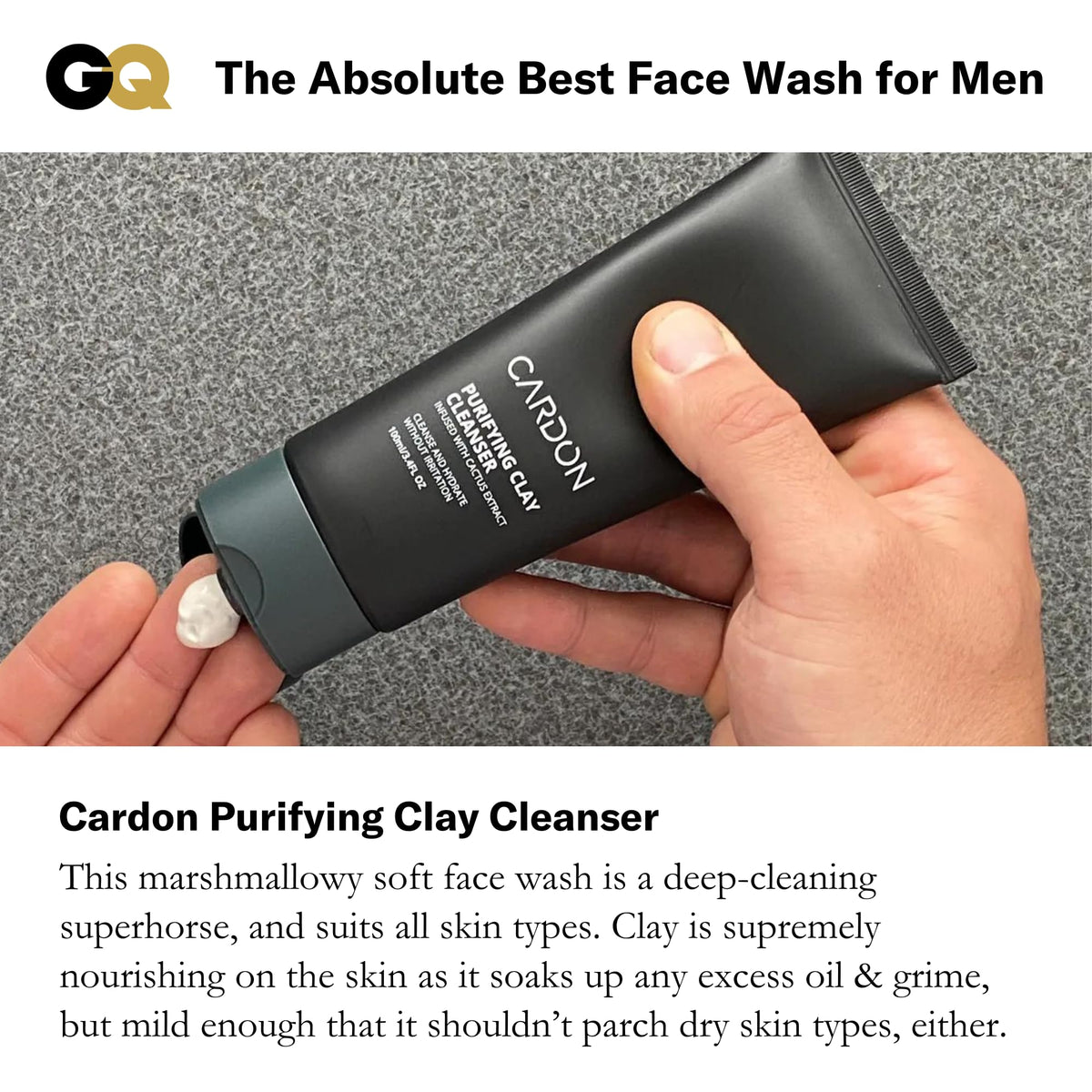 Cardon flatlay of clay ingredients conveying natural oil control
