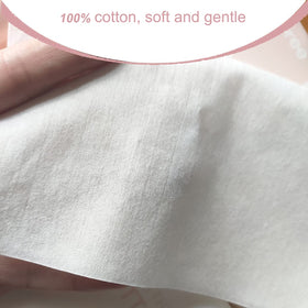 careboree wipe held in hand showing size and cloth-like thickness