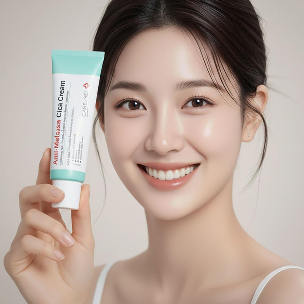 CARE:NEL cream texture spread on hand illustrating lightweight hydration