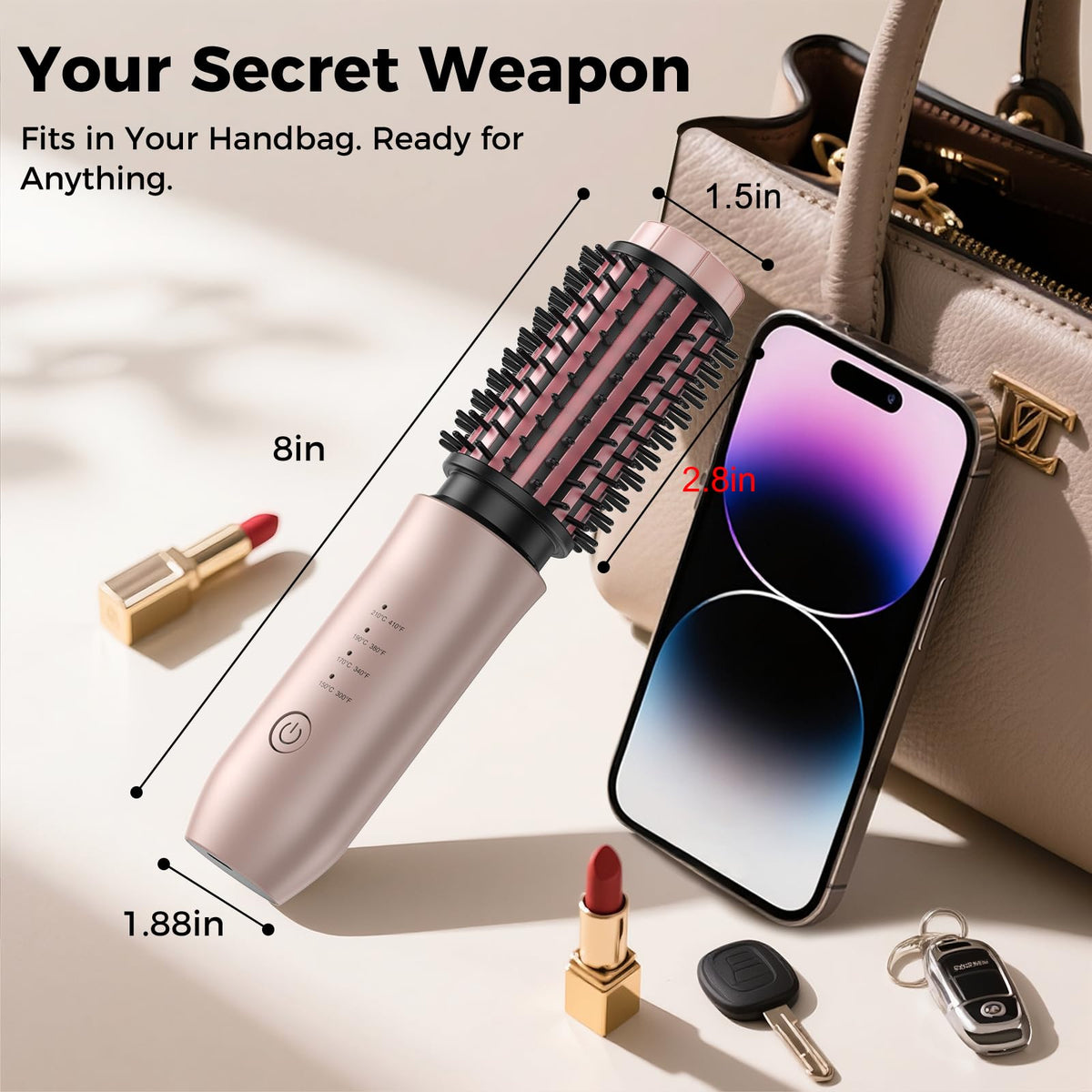 CARESKY brush with travel pouch for easy packing and organized storage