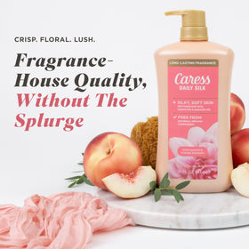 Caress creamy lather texture illustrating rich foam and softening effect