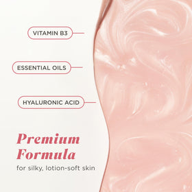 Caress bottle held in hand showing 30 fl oz size and value advantage