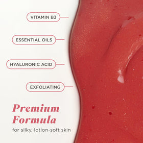 Caress exfoliating beads close-up showing gentle buffing action