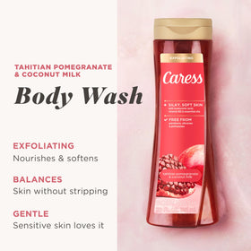 Caress four-pack displayed, highlighting value and long-lasting fragrance