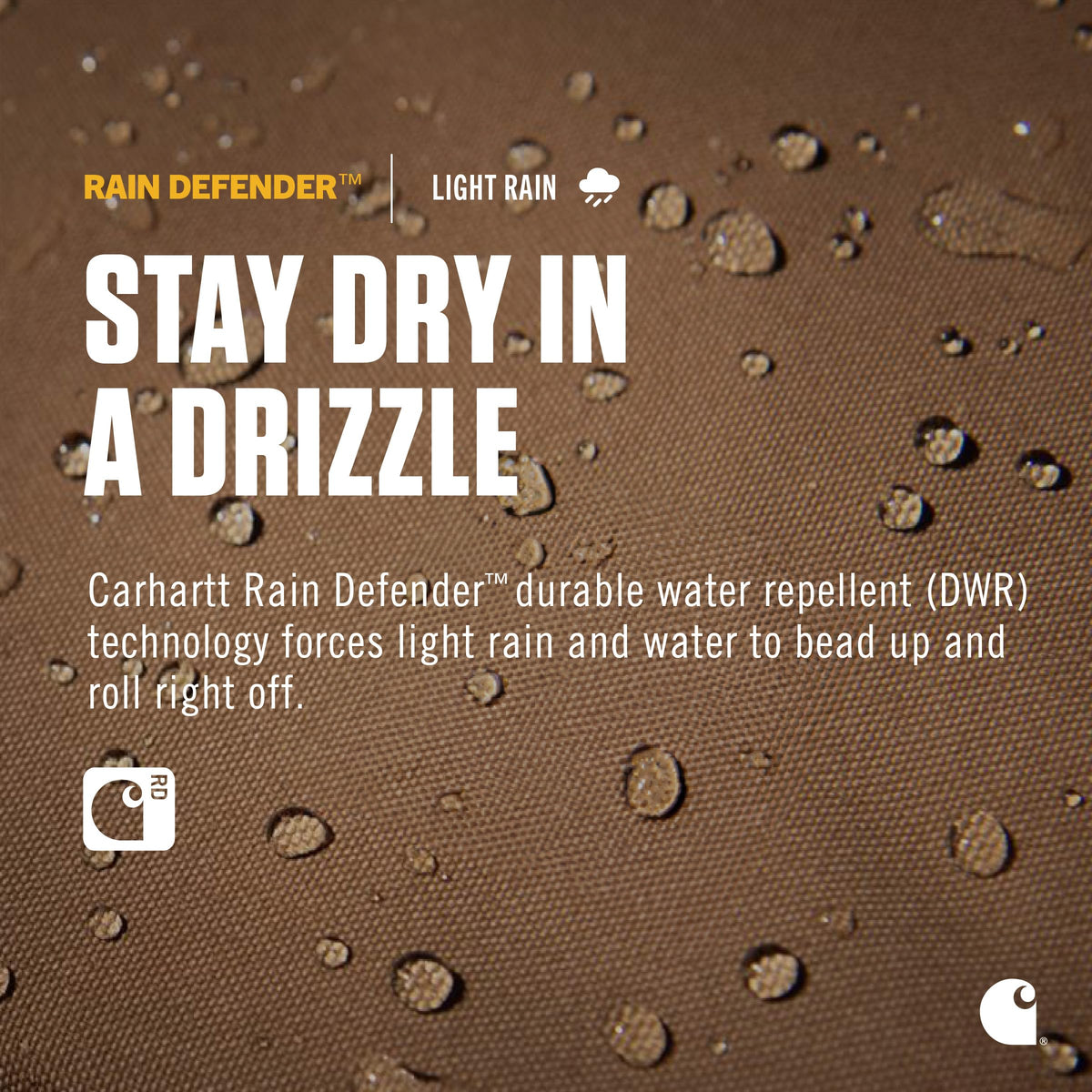 Carhartt travel kit inner liner close-up displaying water-resistant coating to contain spills
