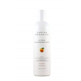 Carina Organics front bottle shot showing label and clean citrus branding benefit