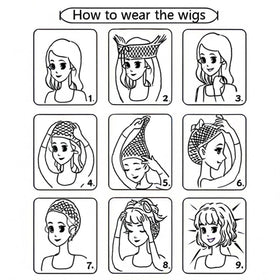 Cariniss size and cap detail displaying rose hair net and adjustable straps for comfort