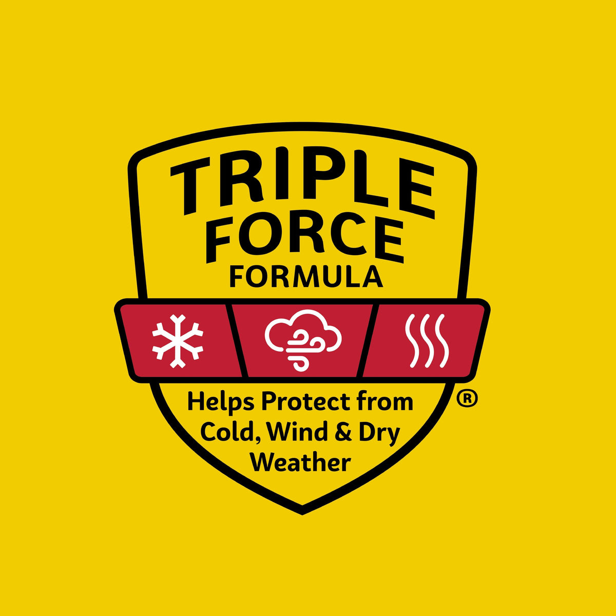 Carmex SPF 15 stick being applied outdoors for sun protection