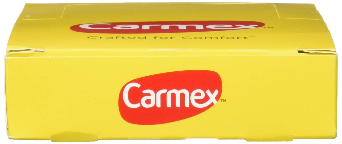 Carmex texture closeup of balm surface highlighting smooth application and moisture