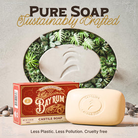 Carolina Castile bar on shower shelf lifestyle scene for daily grooming routine
