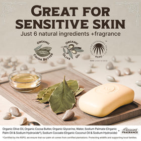 Carolina Castile close texture of triple-milled soap highlighting long-lasting density