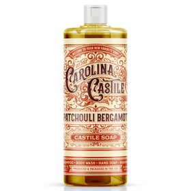 Carolina Castile Soap front bottle showing clean design and organic claims