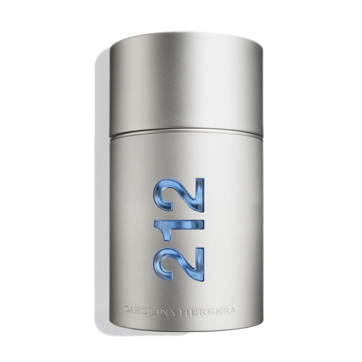 Carolina Herrera 212 front bottle showing sleek metallic design and urban appeal