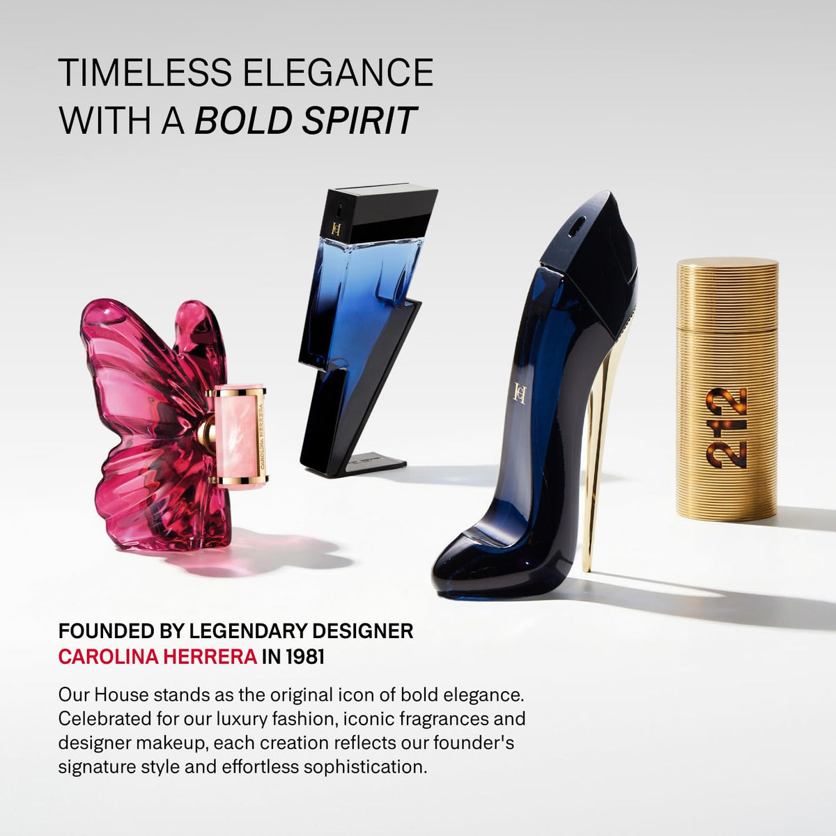 Carolina Herrera gift-wrapped bottle arranged for special-occasion gifting