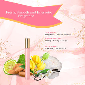 Carolina Herrera Good Girl Blush fragrance mist texture close-up conveying light fresh diffusion benefit
