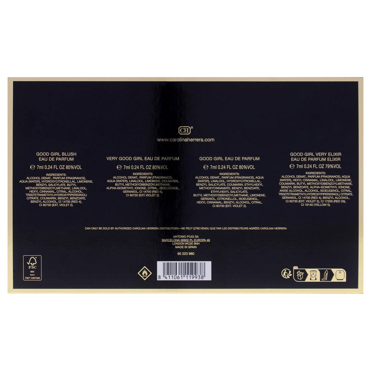 Carolina Herrera Good Girl gift box in lifestyle setting suggests premium gifting appeal
