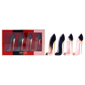 Carolina Herrera Good Girl mini set front packaging shows compact sampler and convenience