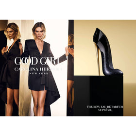 Carolina Herrera Good Girl ingredients display of jasmine, berries and tonka for richness