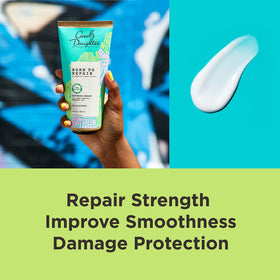 Carol's Daughter leave-in applied to damp hair showing easy spread