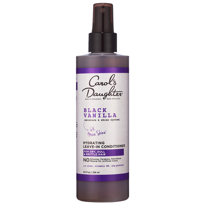 Carol's Daughter bottle front packaging, clear branding and benefit