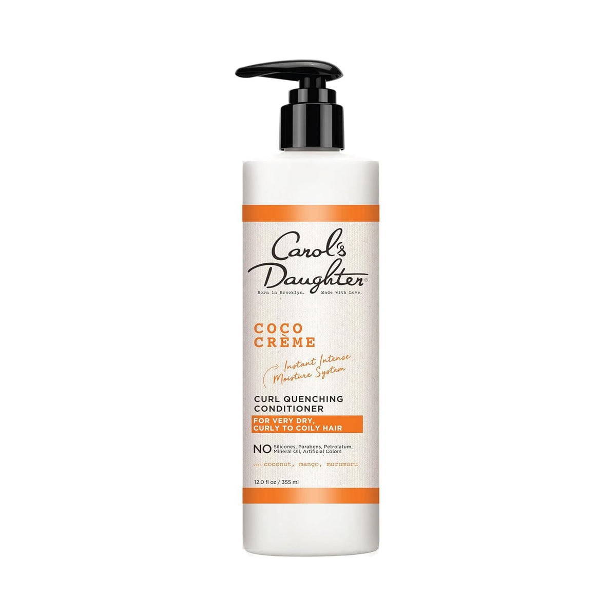 Carol's Daughter front packaging showing 12 oz bottle and product name, hydration benefit