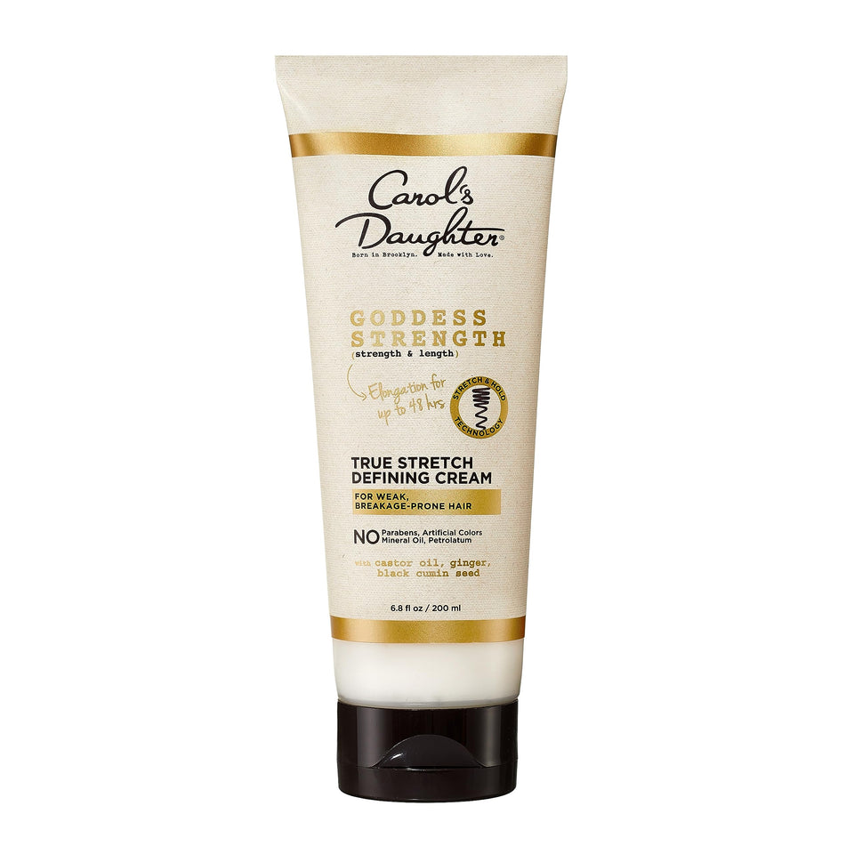 Carol's Daughter front packaging shot showing product and benefit of elongated curls