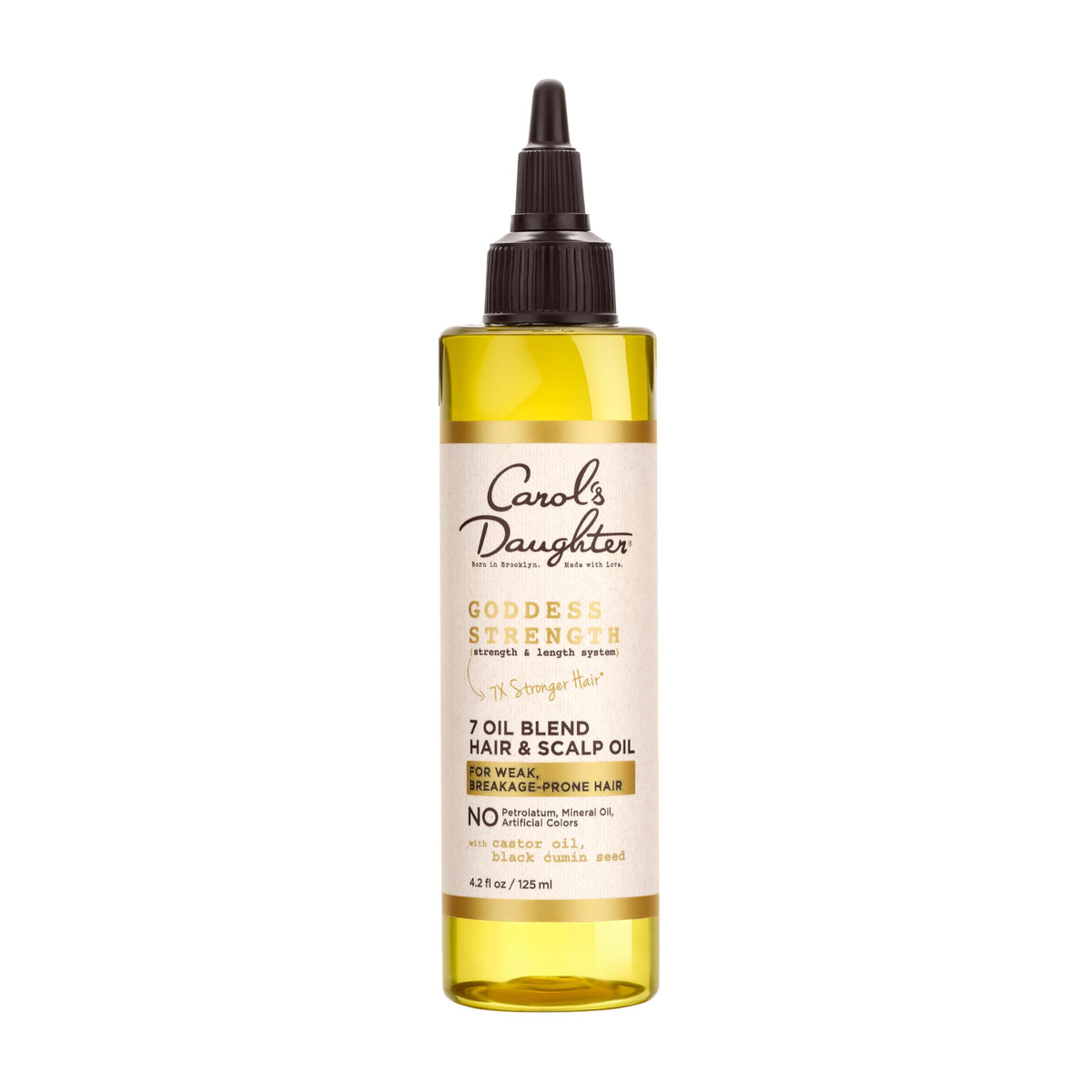 Carol's Daughter product front packaging showing label and bottle benefit