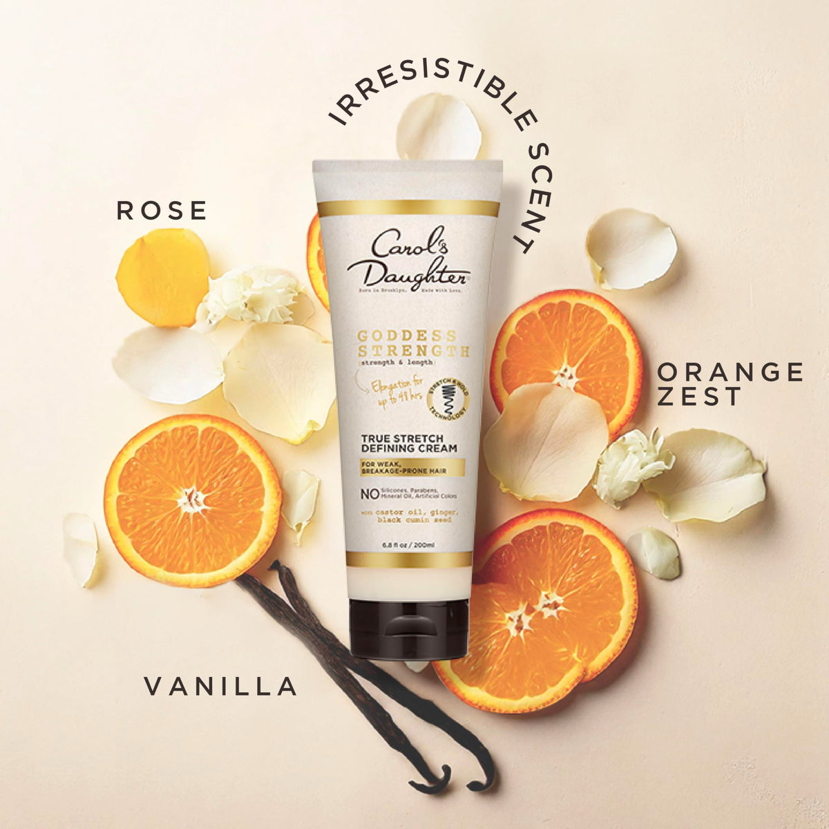 Carol's Daughter on bathroom shelf lifestyle shot showing daily routine benefit
