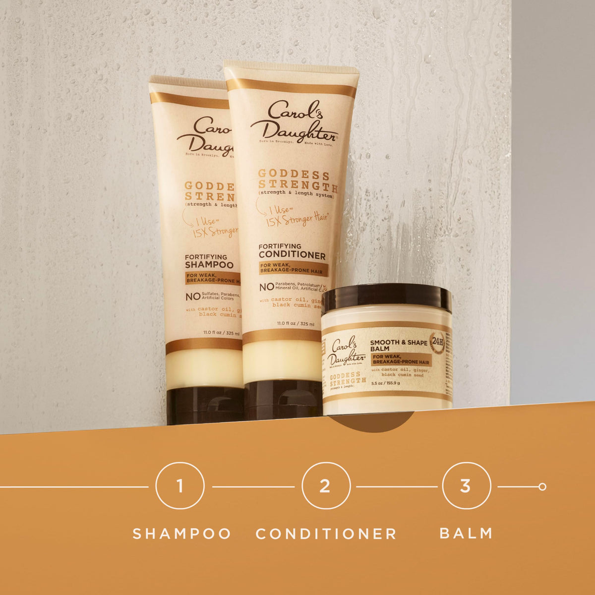 Carol's Daughter back label with usage directions and conditioning tips