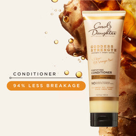 Carol's Daughter rinsing conditioner in shower for clean, non-greasy finish