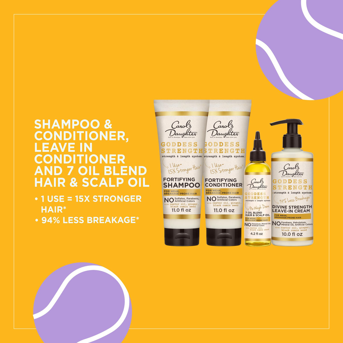 Carol's Daughter shampoo close-up showing pump and gentle cleansing benefit