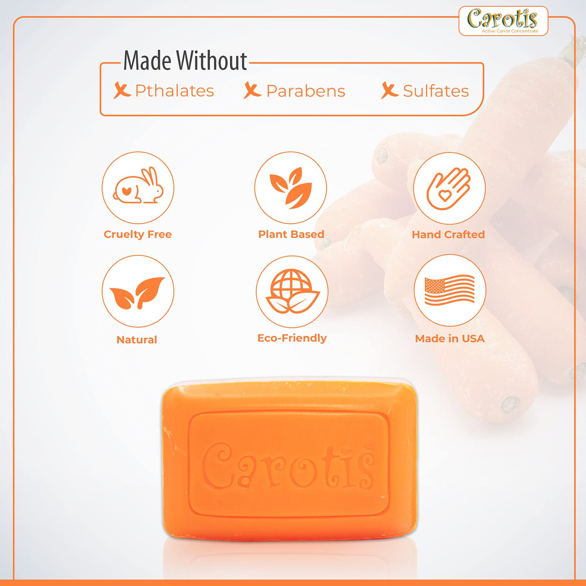 CAROTÏS lather on skin demonstrating rich foam and effective cleaning