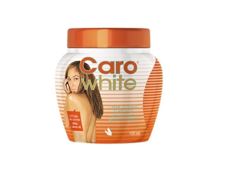 Carowhite front jar 120ml showing label and portable size for travel convenience