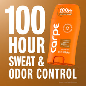 Carpe applied at night as part of routine for extended sweat control