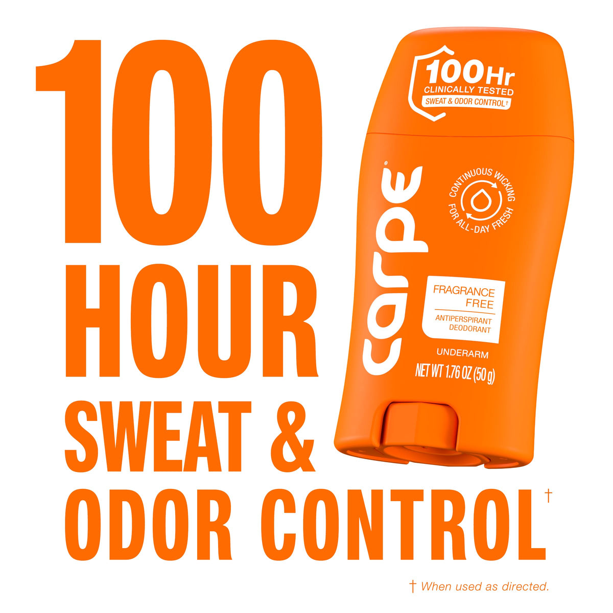 Carpe clear dry finish on skin showing non-sticky, invisible protection