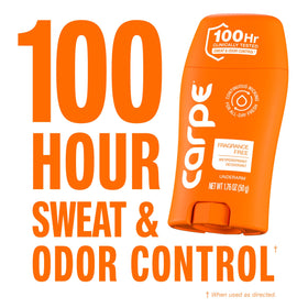 Carpe clear dry finish on skin showing non-sticky, invisible protection